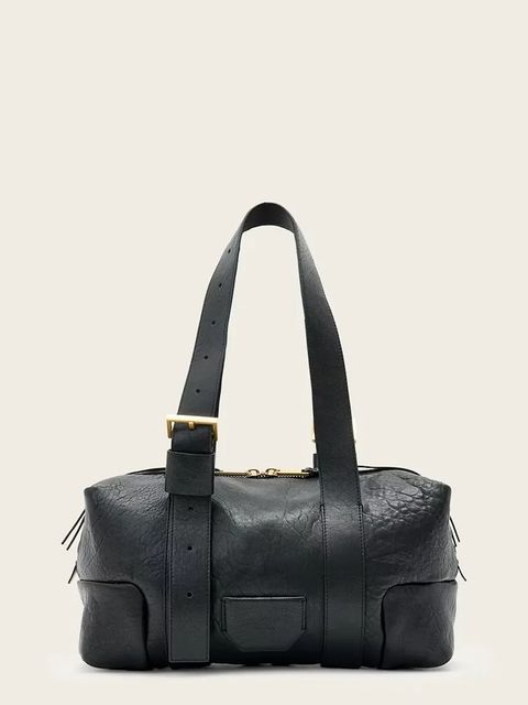 AllSaints torebka skórzana kolor czarny W493XD - zdjęcie produktu nr 1