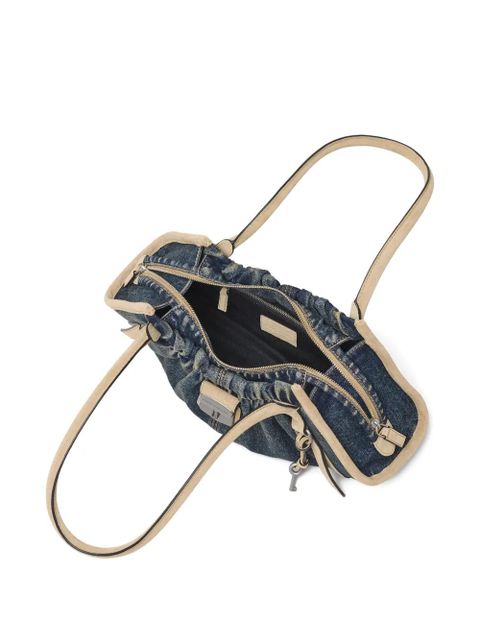 Marc Jacobs small The Cristina denim suede satchel bag - Blue