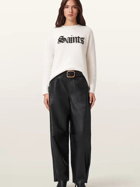 AllSaints sweter z dodatkiem wełny SAINTS damski kolor biały W100KD