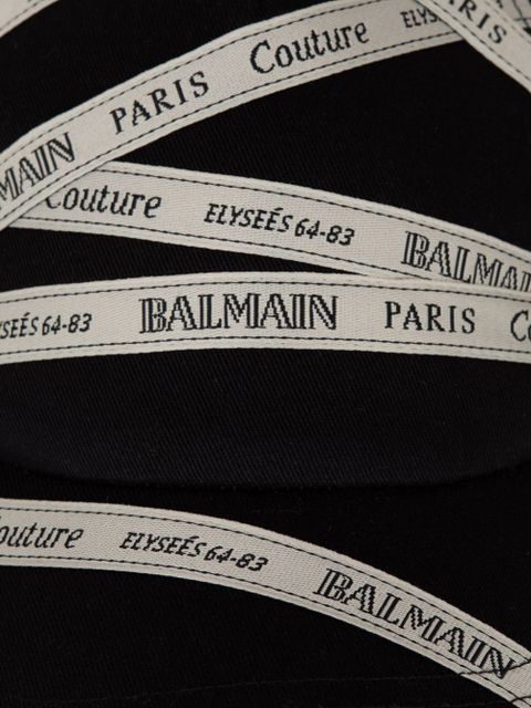 Balmain logo-print cap - Black