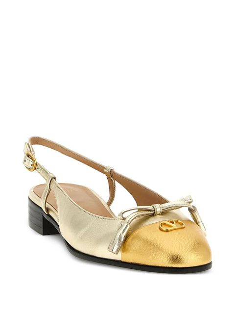 Valentino Garavani Valet Du Ro bow slingback - Gold
