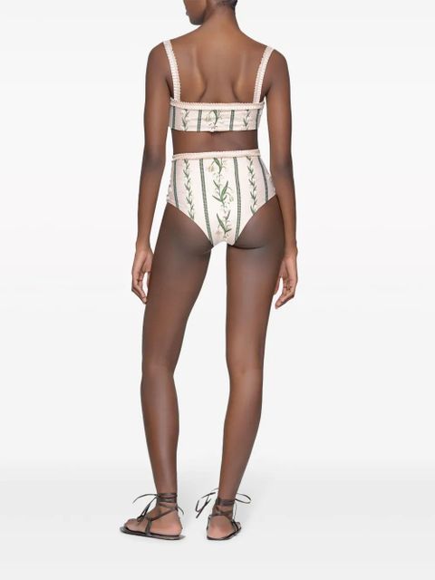 Agua By Agua Bendita Nopal Perla floral-print bikini bottoms - Neutrals