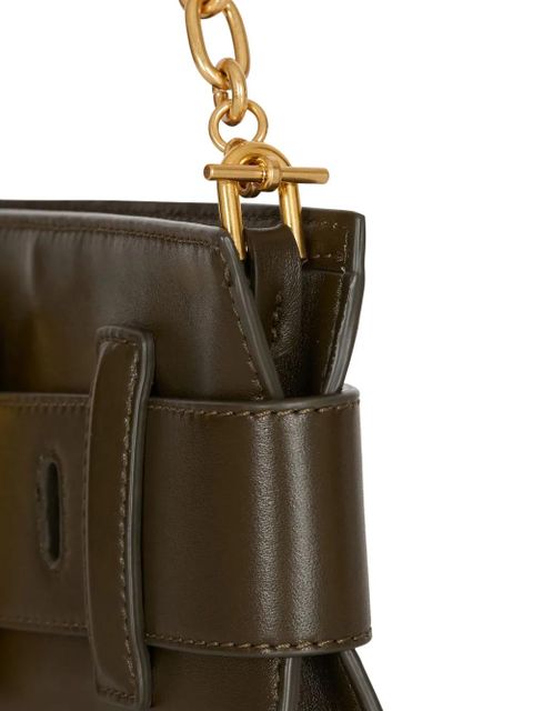 Balmain Anthem leather clutch bag - Green