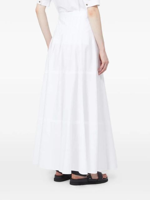 Max Mara Mstopera cotton long skirt - White