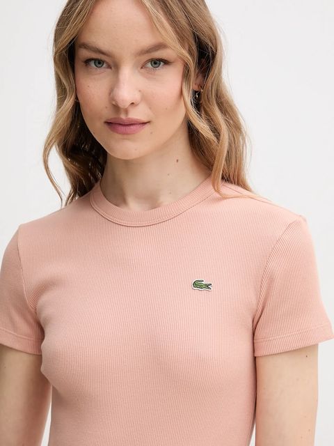 Lacoste t-shirt bawełniany damski kolor pomarańczowy TF5538 - zdjęcie produktu nr 2
