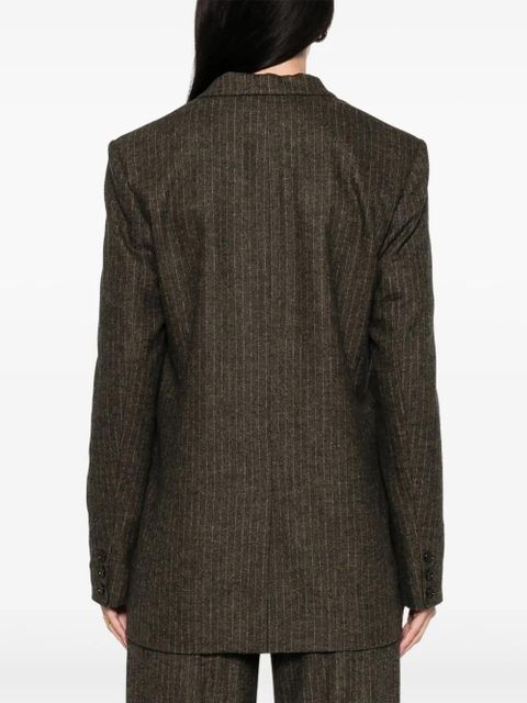 ISABEL MARANT pinstripe single-breasted blazer - Brown