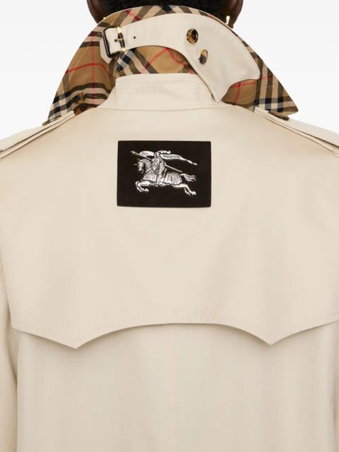 Burberry short Summerside gabardine trench coat​ - Neutrals