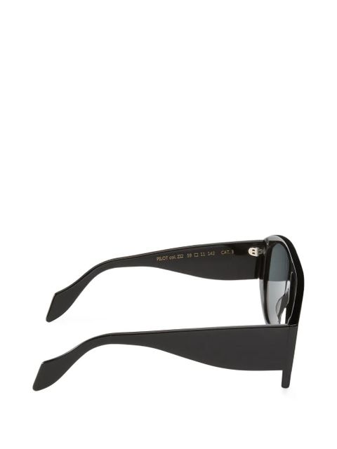 PINKO Pilot logo-detail sunglasses - Black