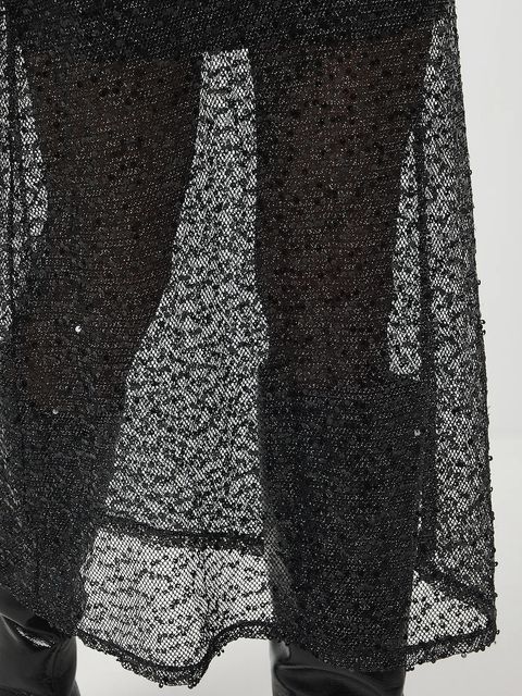 Medicine sukienka kolor czarny maxi dopasowana