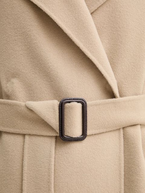 Weekend Max Mara płaszcz wełniany MANU kolor beżowy 2525016021600