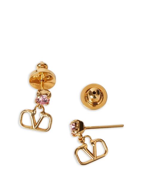 Valentino Garavani Vlogo Signature earrings in metal and Swarovski® crystals - Gold