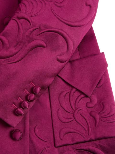 Valentino Garavani embroidered satin cady Caban coat - Pink