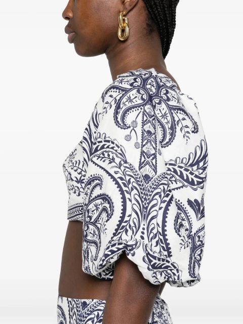 FARM Rio tropical cameo top - White