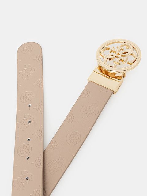 Guess pasek PHOEBE damski kolor beżowy BW9253 P5335