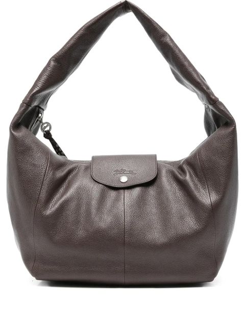 Longchamp large Le Pliage Xtra leather shoulder bag - Brown - zdjęcie produktu nr 1