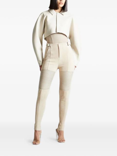 Manière De Voir ribbed knee panel leggings - Neutrals