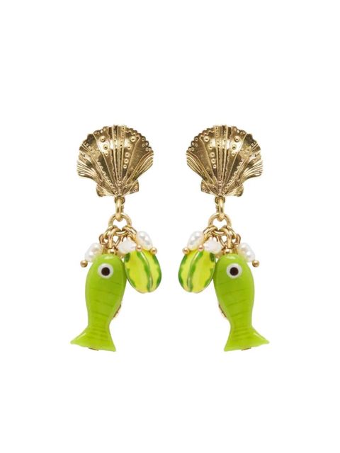 ALEMAIS shell fish bijoux earrings - Gold