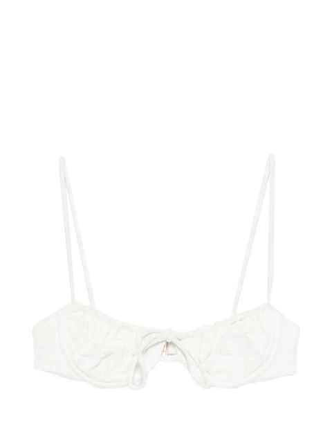 Faithfull the Brand Halo broderie anglaise bikini top - White - zdjęcie produktu nr 1
