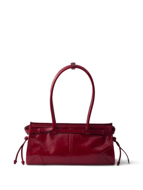 Prada medium Bonnie leather tote bag - Red