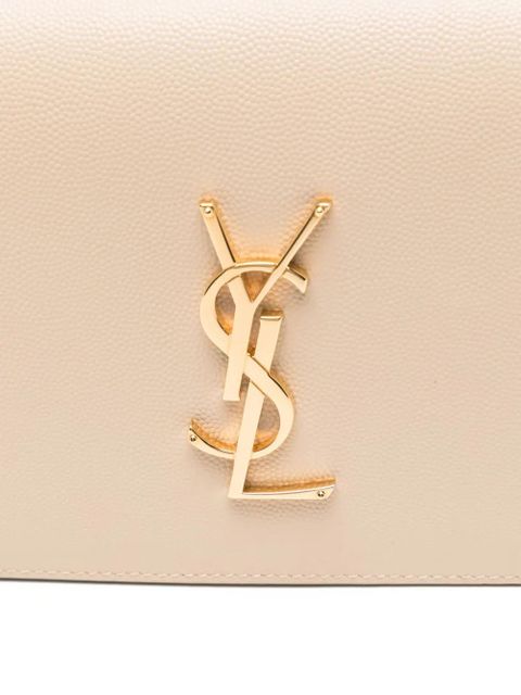 Saint Laurent logo-plaque clutch bag - Neutrals - zdjęcie produktu nr 2