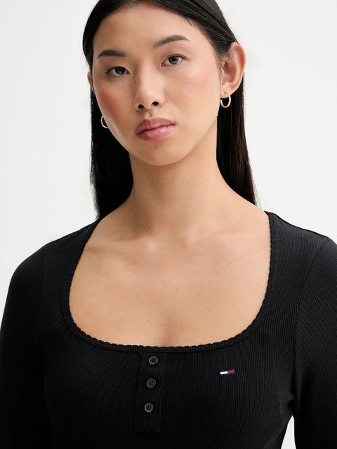 Tommy Jeans body kolor czarny DW0DW22533