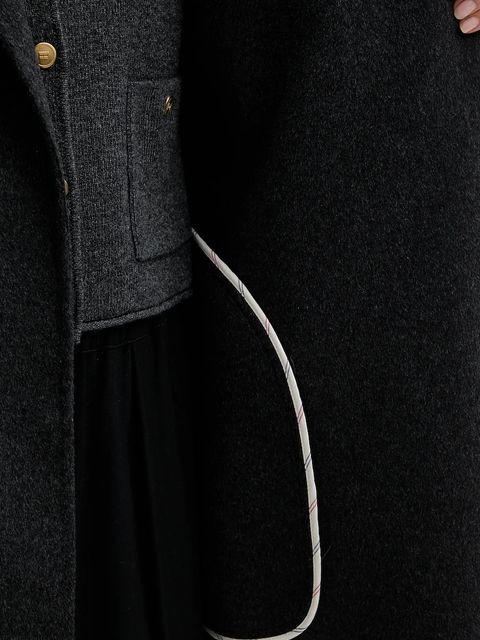 Tommy Hilfiger płaszcz z wełną kolor szary WW0WW47286