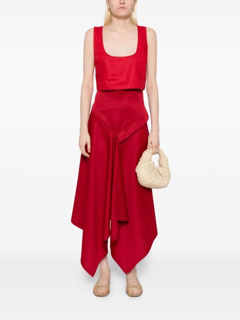 Reformation Kylie linen top - Red - zdjęcie produktu nr 2