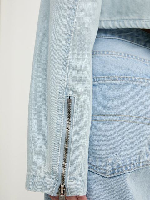 Karl Kani kurtka jeansowa kolor niebieski przejściowa 61770002