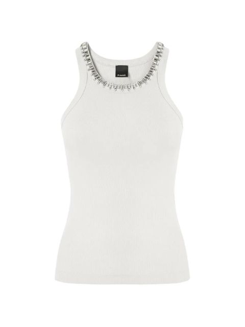 PINKO stud-embellished tank top - White - zdjęcie produktu nr 1