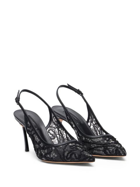 Casadei Chantilly Blade lace heel pumps - Black - zdjęcie produktu nr 2