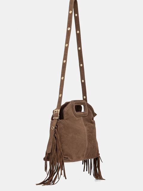 Answear.LAB torebka zamszowa kolor brązowy