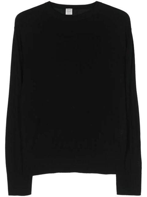 TOTEME crew-neck long-sleeve jumper - Black - zdjęcie produktu nr 1