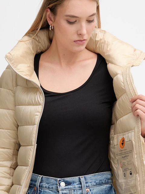 Save The Duck kurtka ELSIE kolor beżowy zimowa D30520W.IRIS21