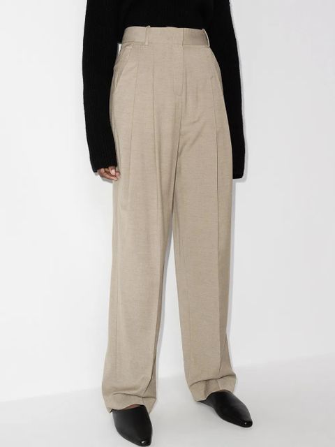 The Frankie Shop Gelso high-rise tailored trousers - Neutrals