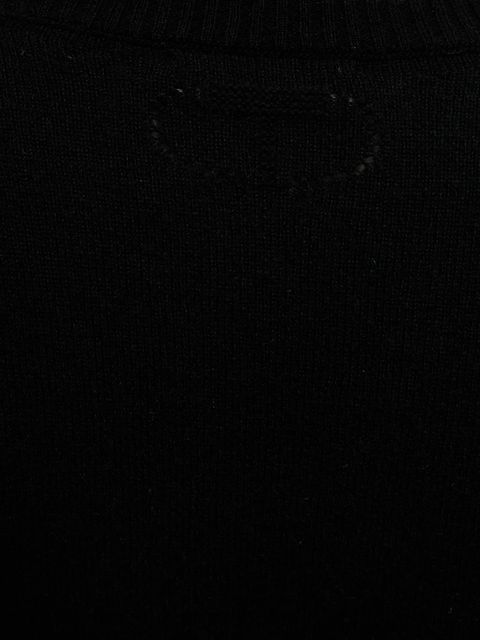 Twinset sweter wełniany damski kolor czarny lekki 252TP3495