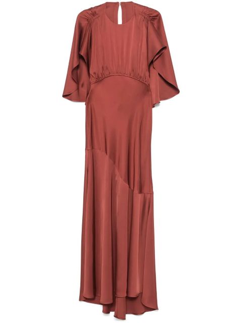 ZIMMERMANN cape-insert round-neck maxi dress - Red - zdjęcie produktu nr 1