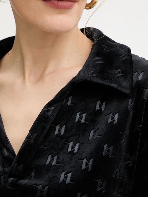 Karl Lagerfeld bluza damska kolor czarny A4W44007