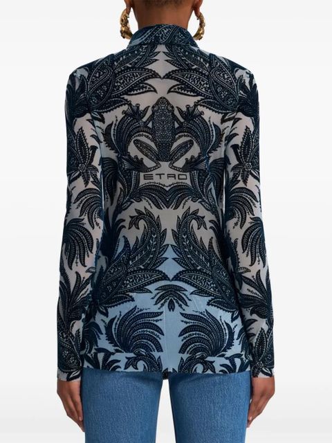 ETRO paisley-jacquard shirt - Blue
