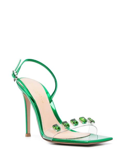 Gianvito Rossi Ribbon Candy 105mm sandals - Green - zdjęcie produktu nr 2