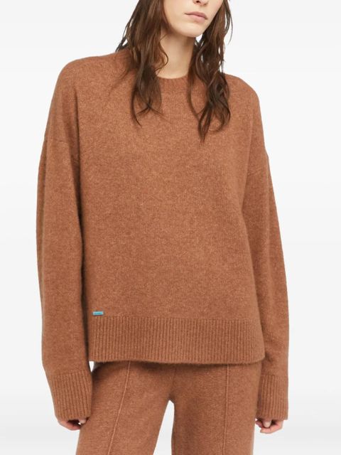 Alanui knitted cashmere-blend beanie - Brown