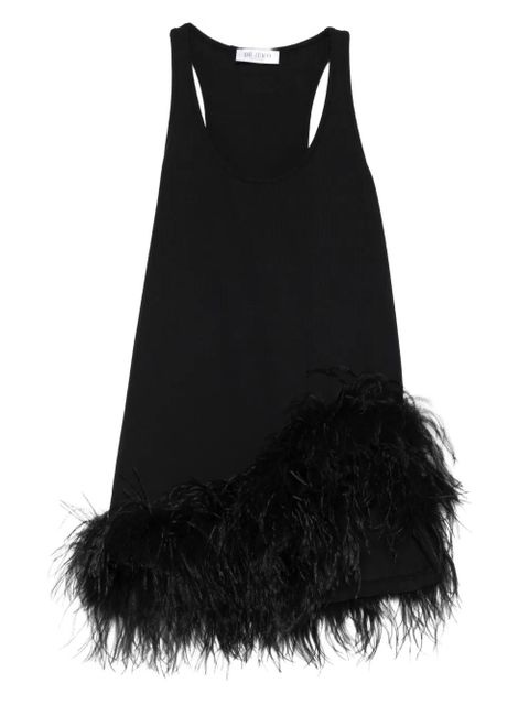 The Attico feather trim mini dress - Black - zdjęcie produktu nr 1