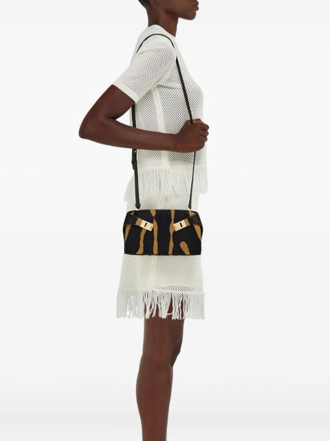 Ferragamo mini Hug zebra-print cross body bag - Black - zdjęcie produktu nr 2