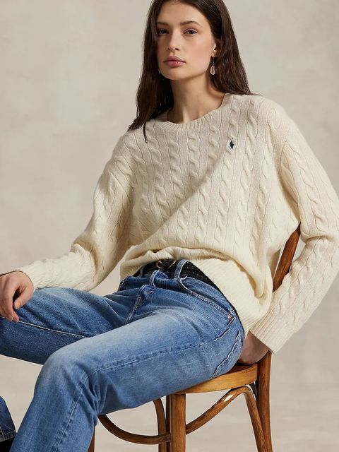 Polo Ralph Lauren sweter damski kolor biały lekki 211971865