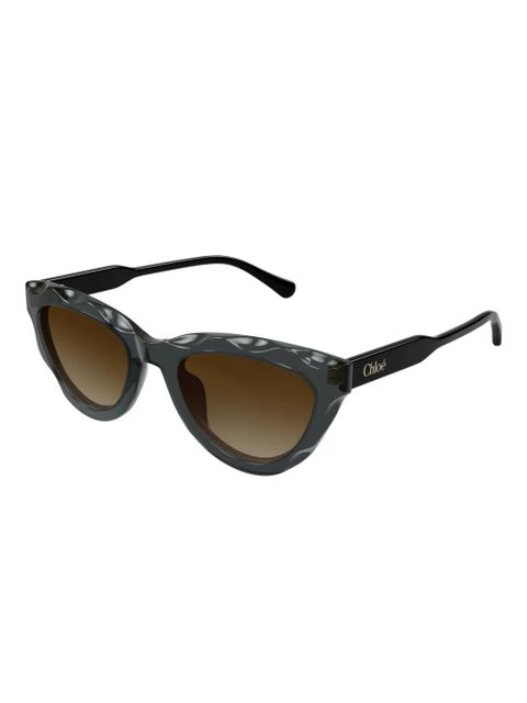 Chloé Eyewear sculpted cat-eye sunglasses - Grey - zdjęcie produktu nr 2