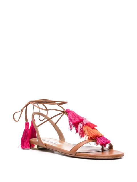 Aquazzura Capri tassel-detail sandals - Brown - zdjęcie produktu nr 2