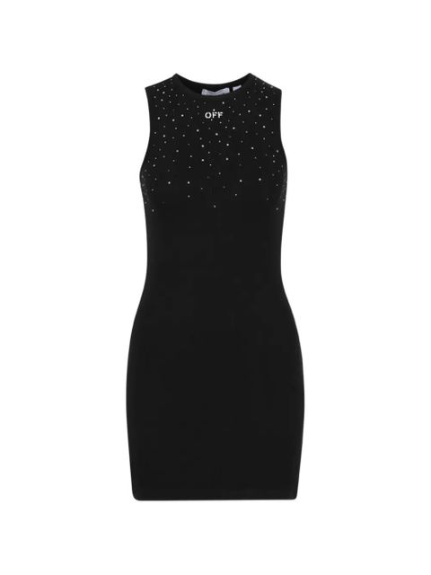 Off-White embellished ribbed dress - Black - zdjęcie produktu nr 1