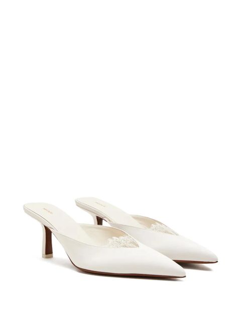 NEOUS Matar lace-detail pointed-toe mules - White - zdjęcie produktu nr 2