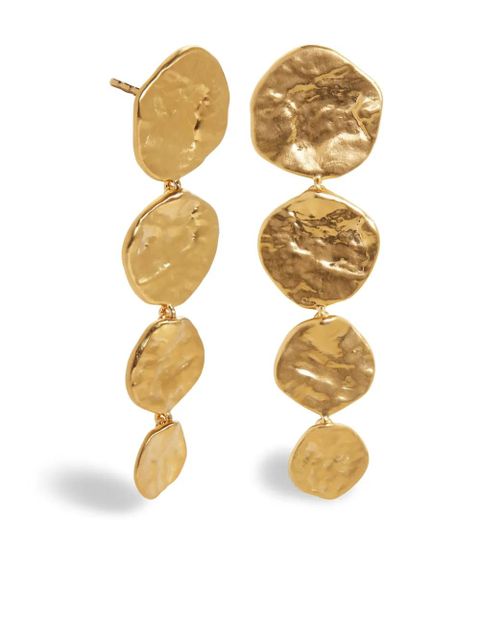 Monica Vinader Capri Disc Cocktail drop earrings - Gold - zdjęcie produktu nr 1