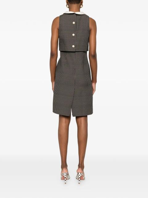 Valentino Garavani patterned collared dress - Black