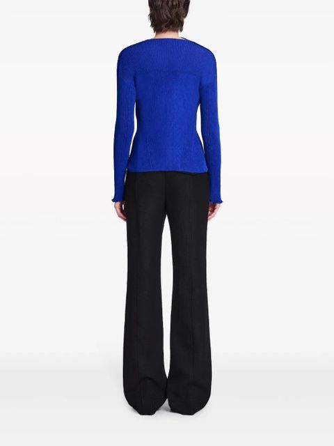 Proenza Schouler mock-neck ribbed sweatshirt - Blue